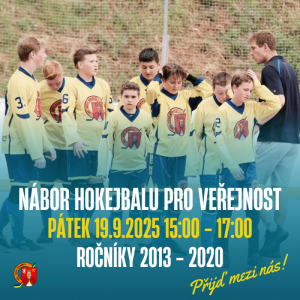 Hokejbalový nábor pro veřejnost 19.9.